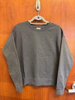 NWOT Pact Organic Cotton Crewneck Sweatshirt Gray Quality Basics Minimalist sz M